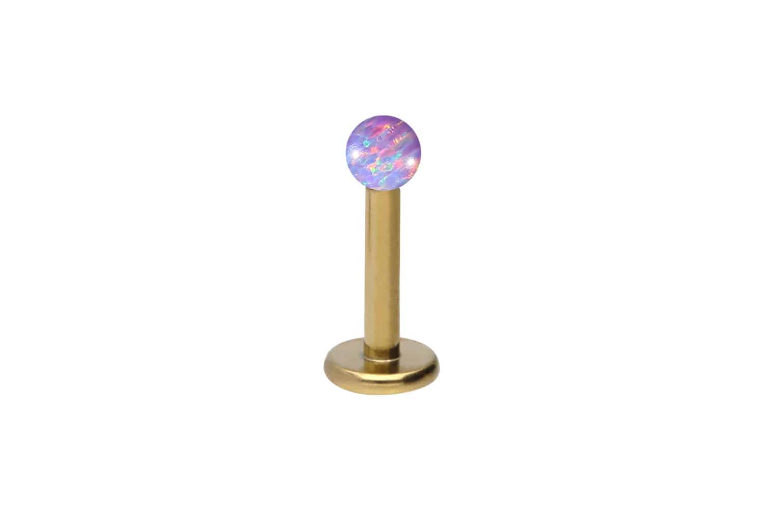 Chirurgenstahl Labret Piercing SYNTHETISCHER OPAL